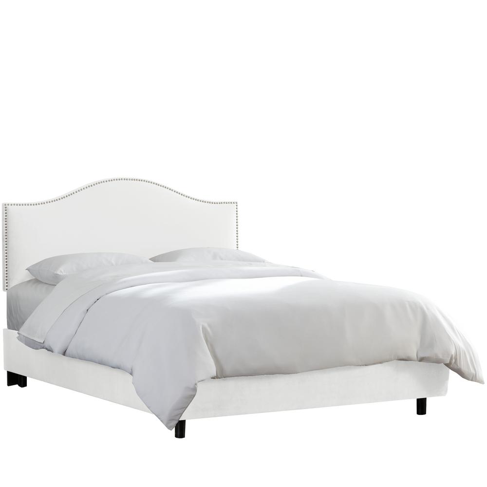 Velvet White California King Nail On Bed 914nbbed Pwvlwh The Velvet White California King Nail On Bed