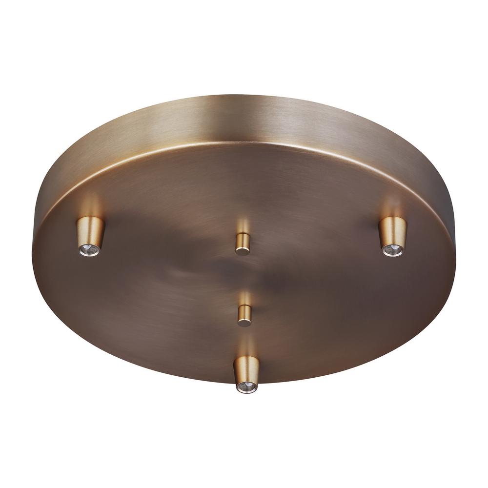 Sea Gull Lighting Towner 3 Light Satin Bronze Pendant Canopy