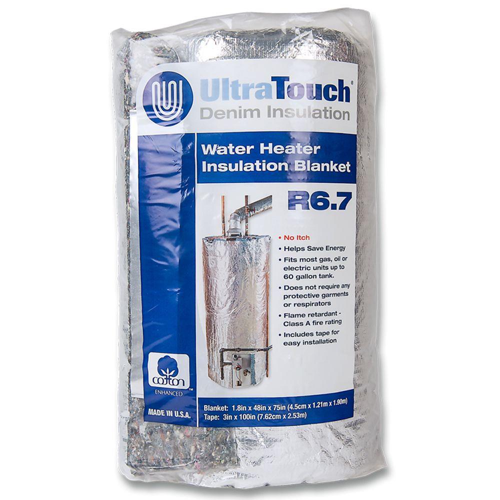 Ultratouch 48 In X 75 In Denim Insulation Hot Water Heater Blanket