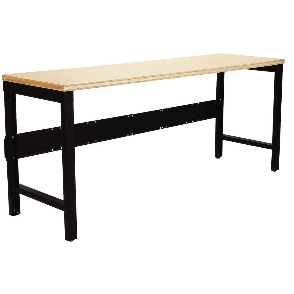 Edsal 36 in. H x 84 in. W x 25 in. D Wood Top Workbench 