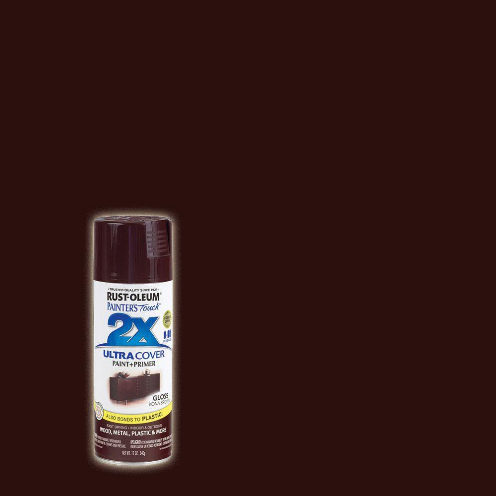 Rust Oleum Painter S Touch 2x 12 Oz Gloss Kona Brown General Rust Oleum Painter S Touch 2x 12 Oz Gloss Kona Brown General Purpose Spray Paint