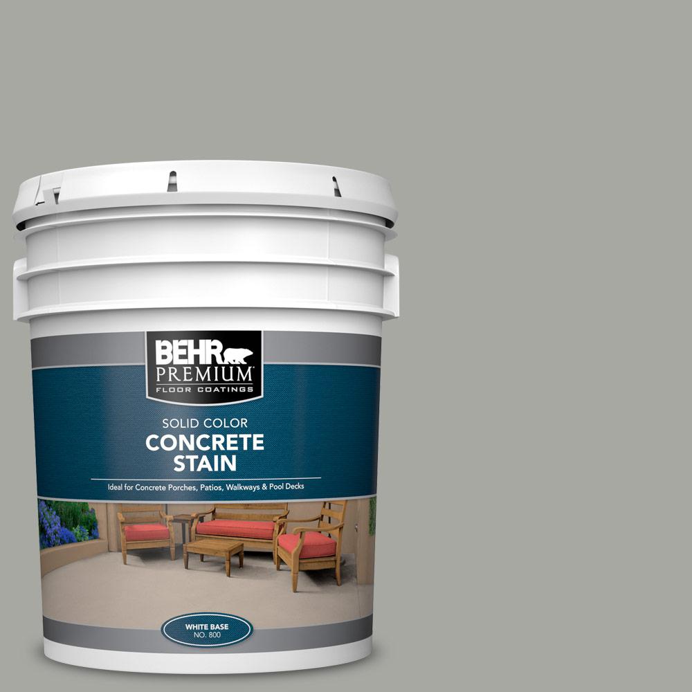 BEHR Premium 5 gal. PFC68 Silver Gray Solid Color Flat BEHR Premium 5 gal. PFC68 Silver Gray Solid Color Flat