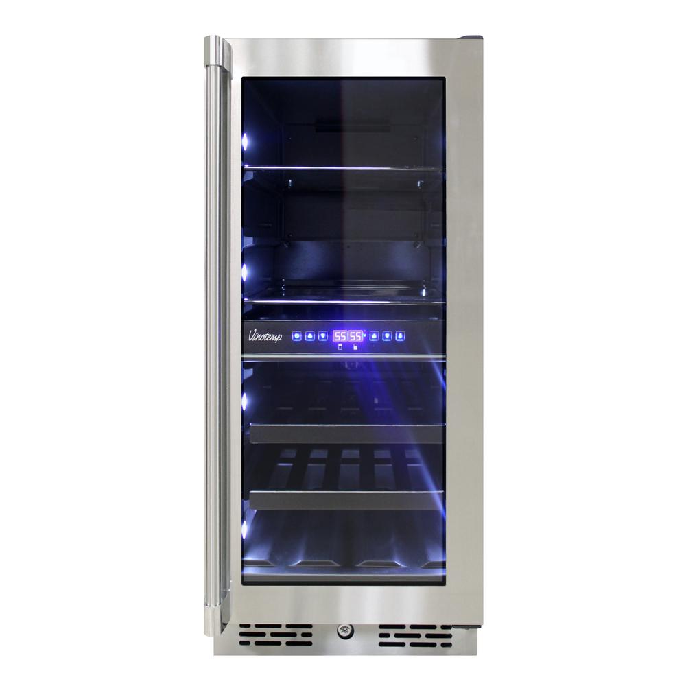 NewAir 23.5 in. 18Bottle and 60 Can Dual Zone BuiltIn Compressor Wine
