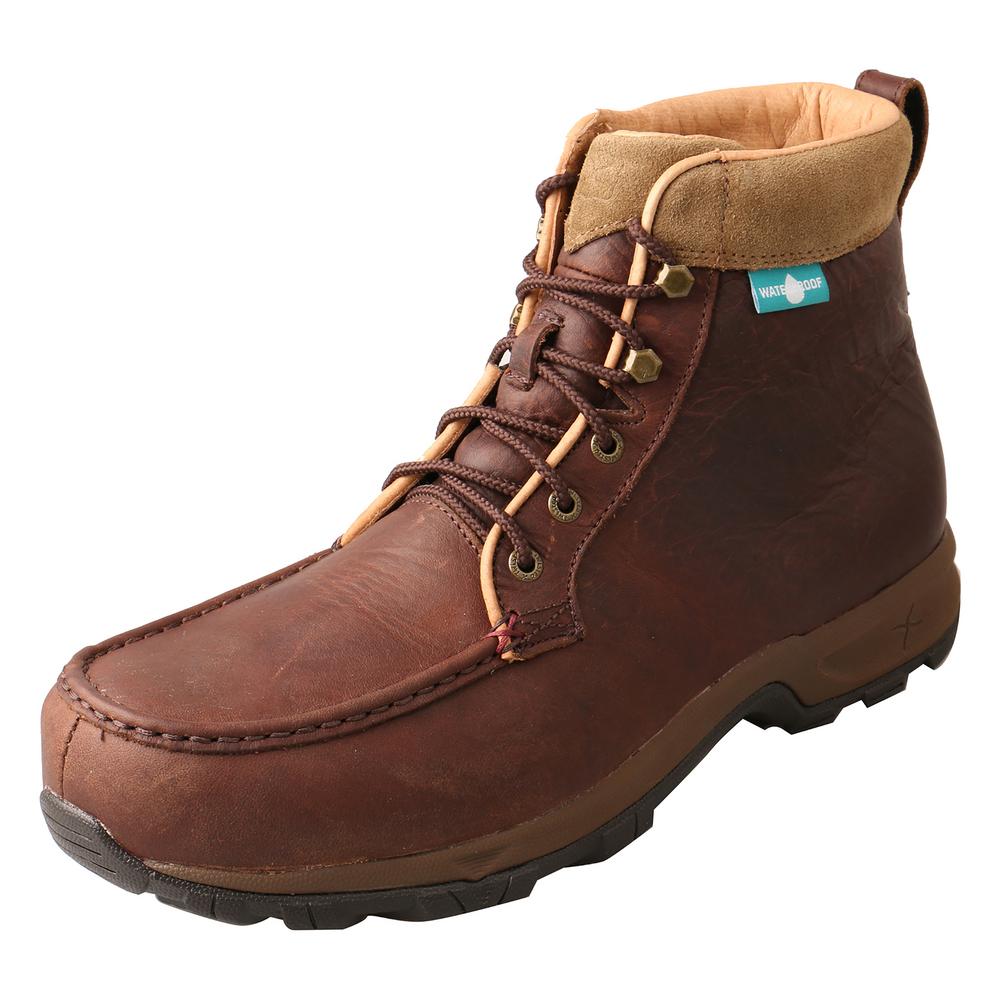 dark brown work boots