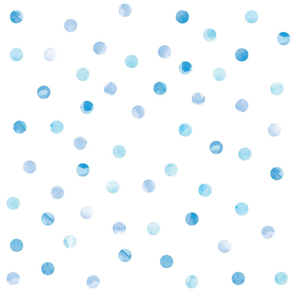 Wallpops Pink Watercolor Dots Blue Wall Decal Dwpk3584 The Home Depot - Teal Color Wall Decals Wallpops Pink Watercolor Dots Blue Wall Decal Dwpk3584 The Home Depot - Teal Color Wall Decals