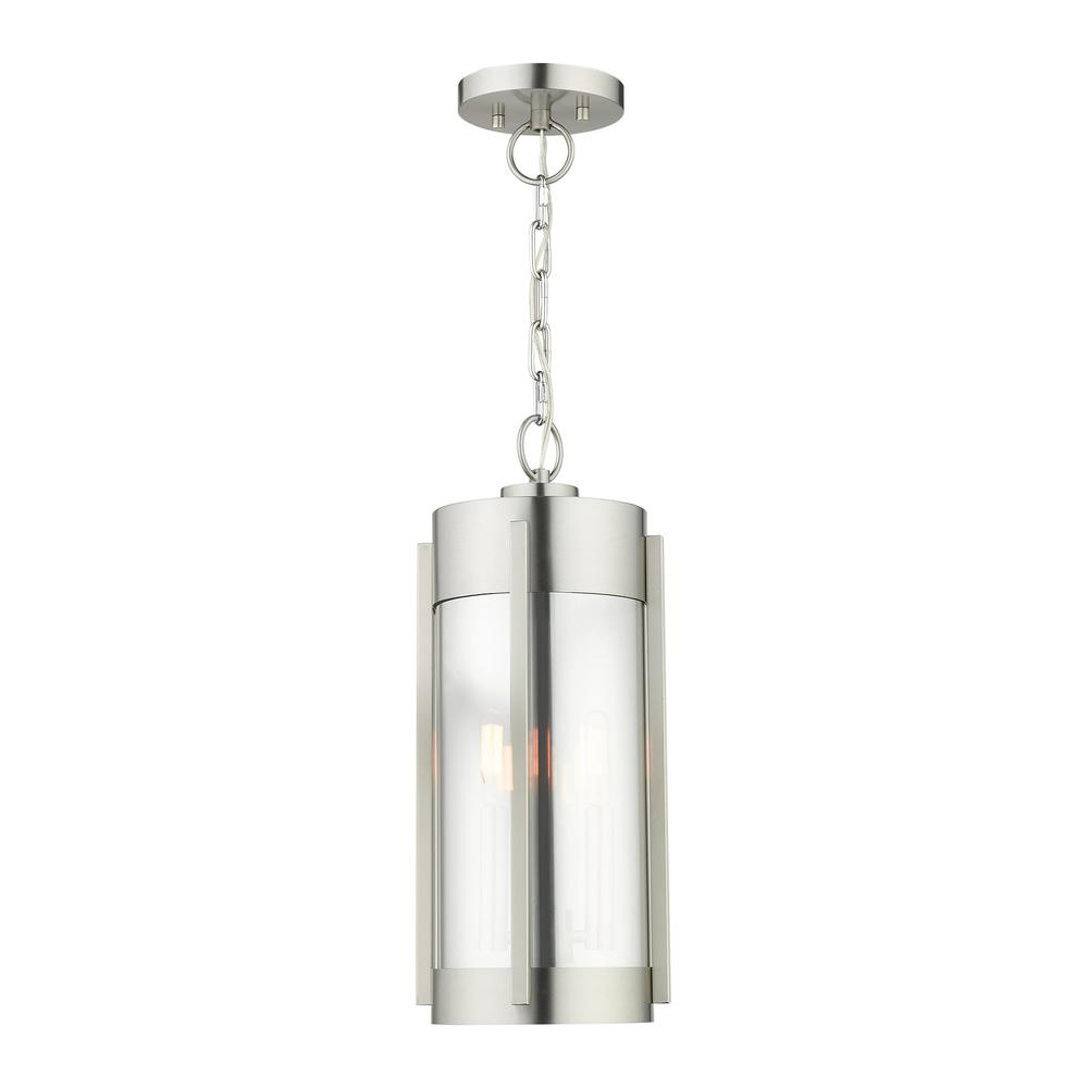 Livex Lighting Sheridan 2 Light Brushed Nickel Outdoor Medium Sheridan 2 Light Brushed Nickel Outdoor
