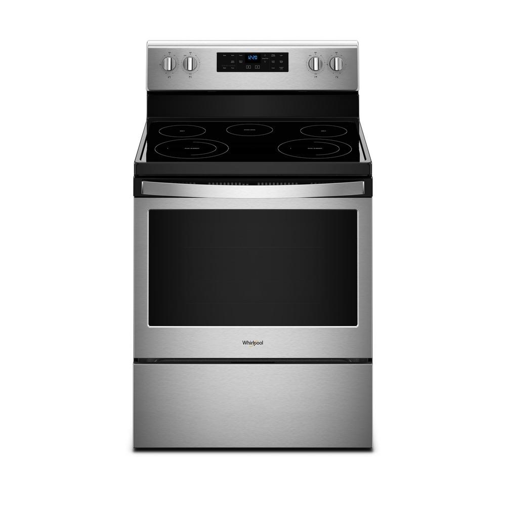 Whirlpool 5 3 Cu Ft Electric Range With Self Cleaning Oven In