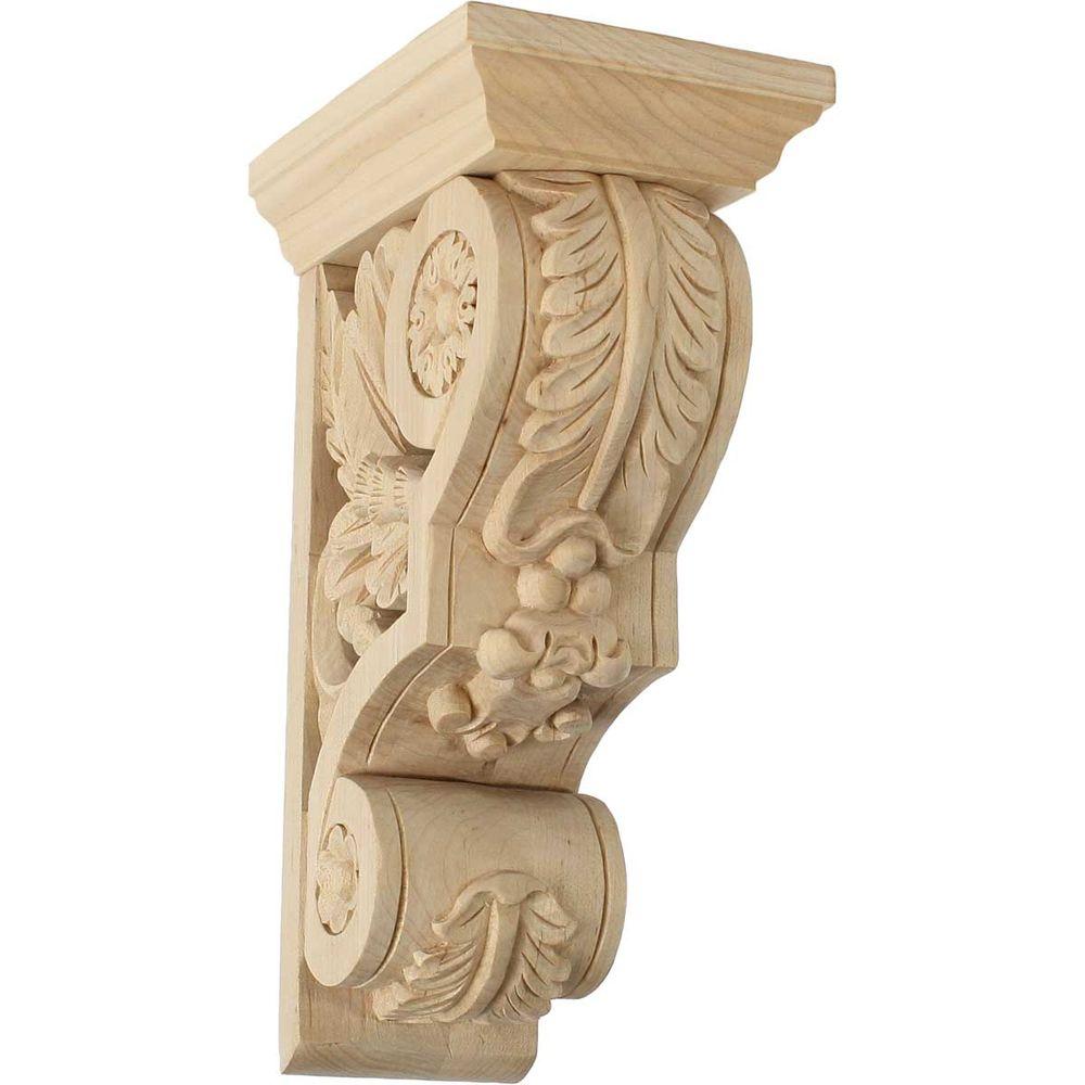 Wood Corbels Moulding Millwork The Home Depot 5 1 2 In X 3 4