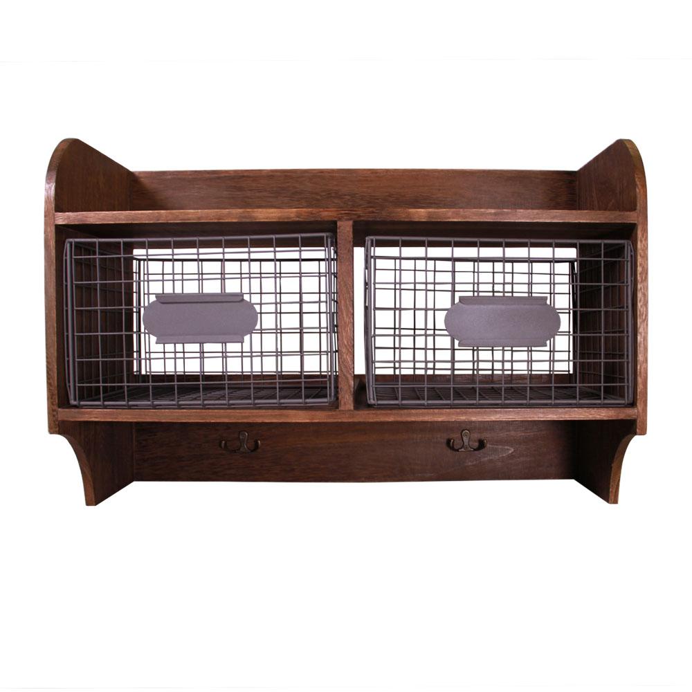 Home Decorators Collection 10 in. H x 24 in. W Ventilated Gray Wire