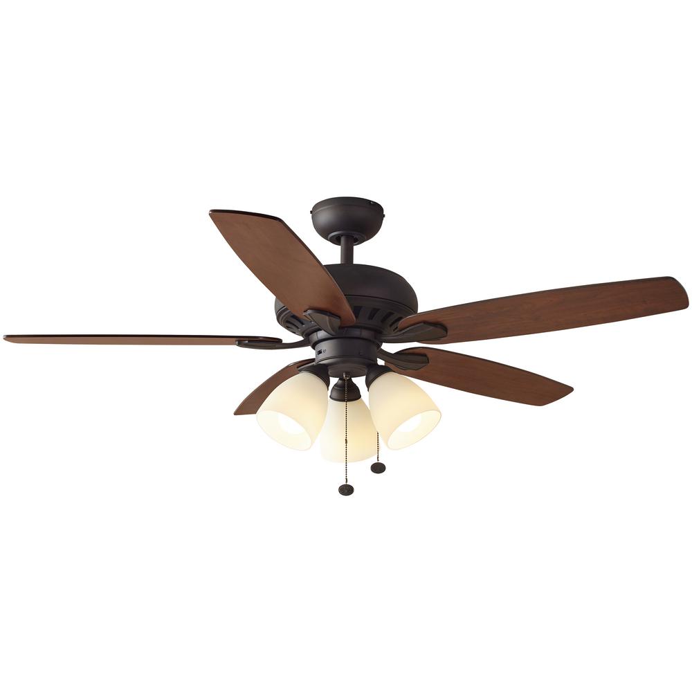 Hampton Bay Rockport 52 In Led Oil Rubbed Bronze Ceiling Fan With Led Oil Rubbed Bronze Ceiling Fan