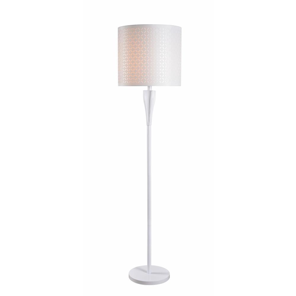 Kenroy Home Desiree 60 In White Floor Lamp With Shade 33176wh Kenroy Home Desiree 60 In White Floor Lamp With Shade