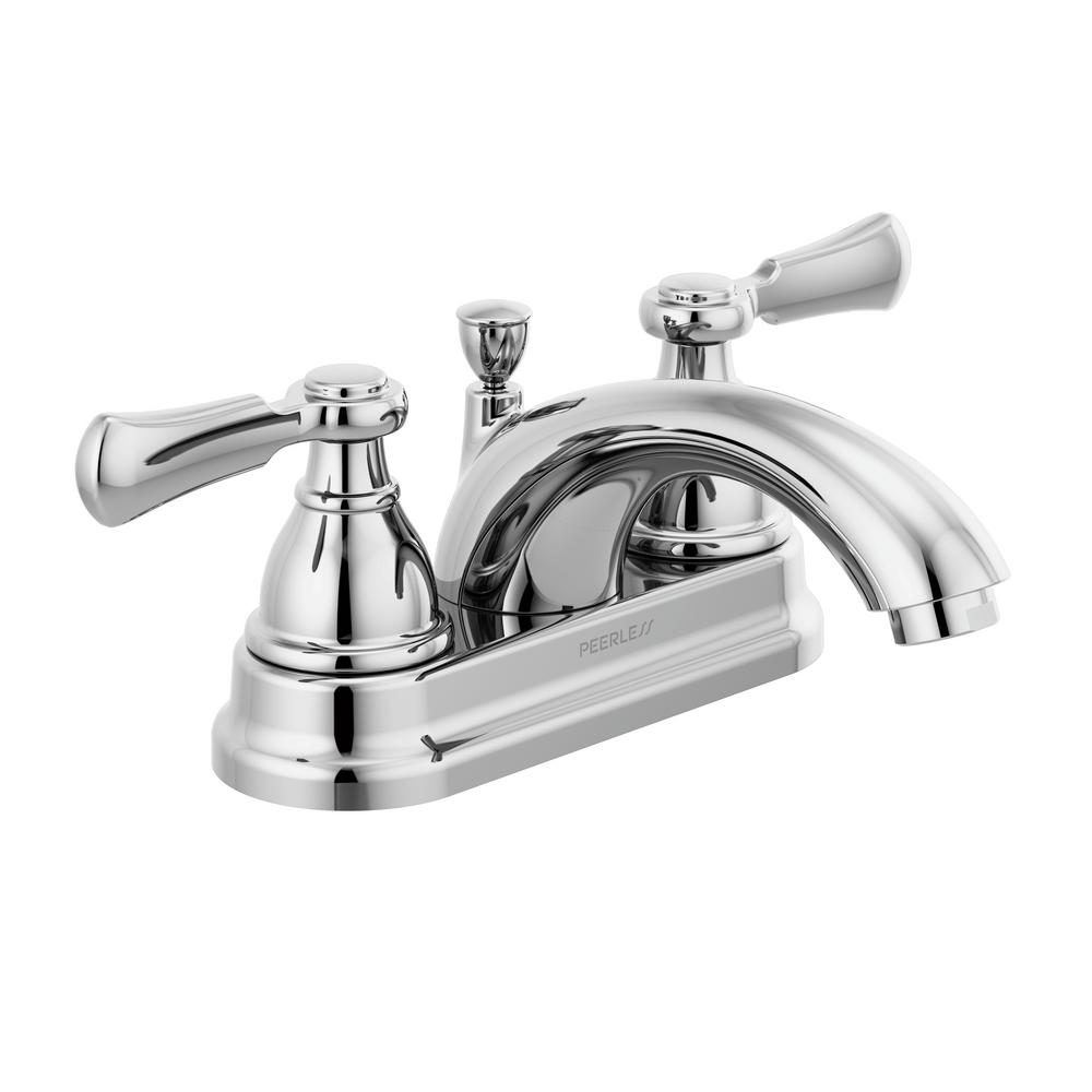 Peerless Elmhurst 4 in. Centerset 2Handle Bathroom Faucet in Brushed