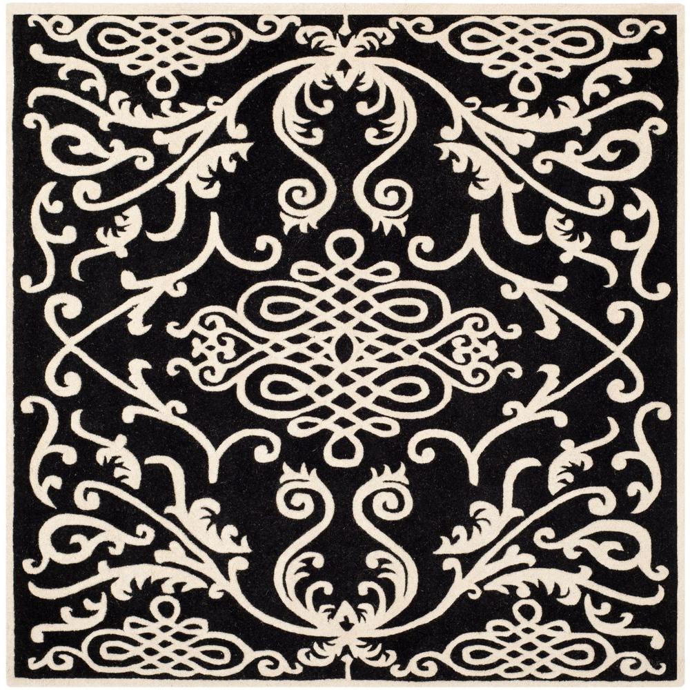 Safavieh Soho Black/Ivory 6 ft. x 6 ft. Square Area RugSOH120A6SQ