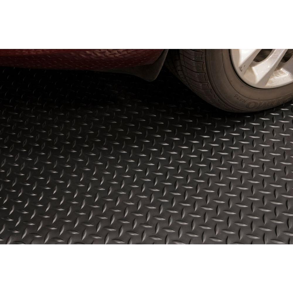 Hdx 7 5 Ft X 14 Ft Diamond Black Universal Flooring Hx45dt714mb