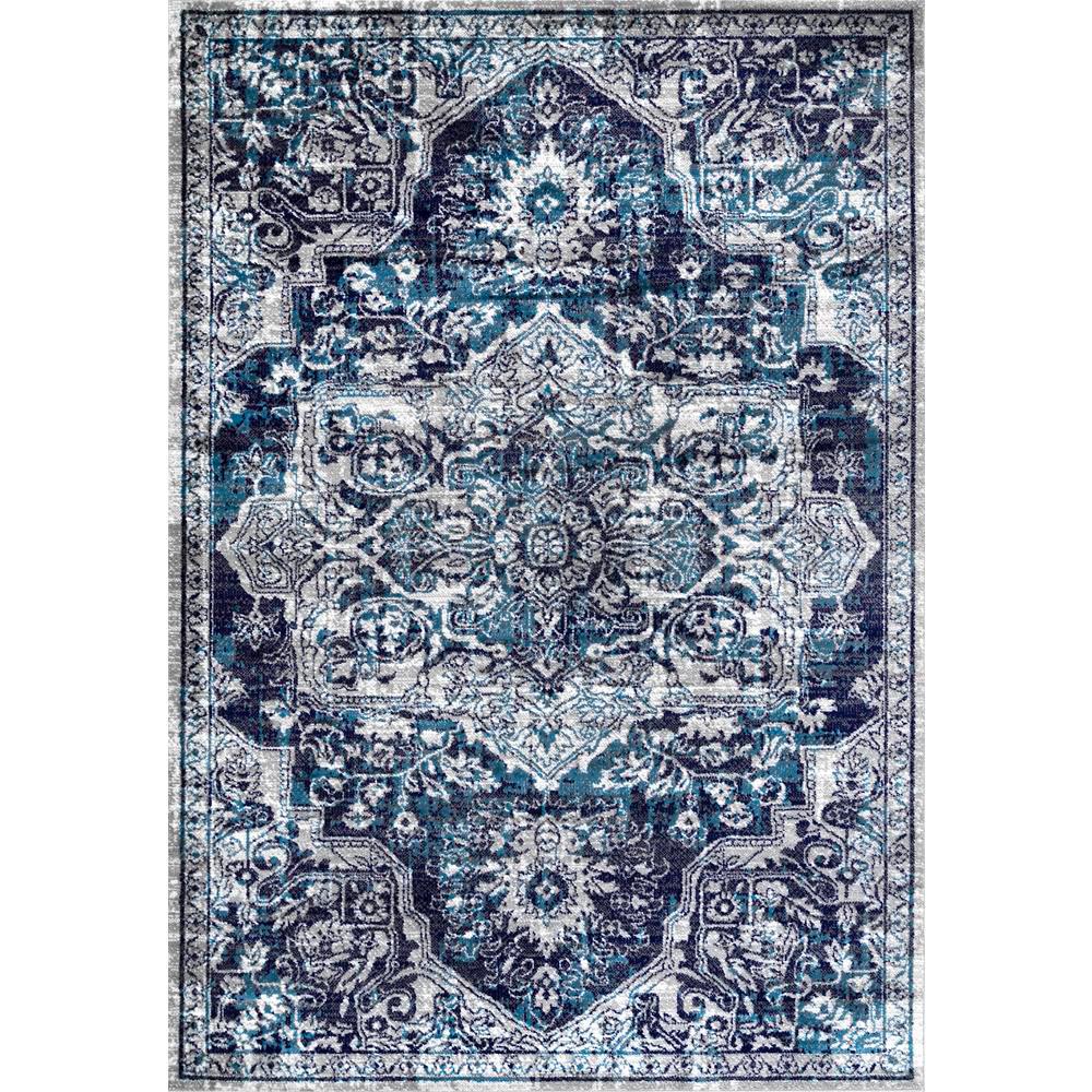 Nuloom Mne Medallion Blue 5 X 8 Area Rug