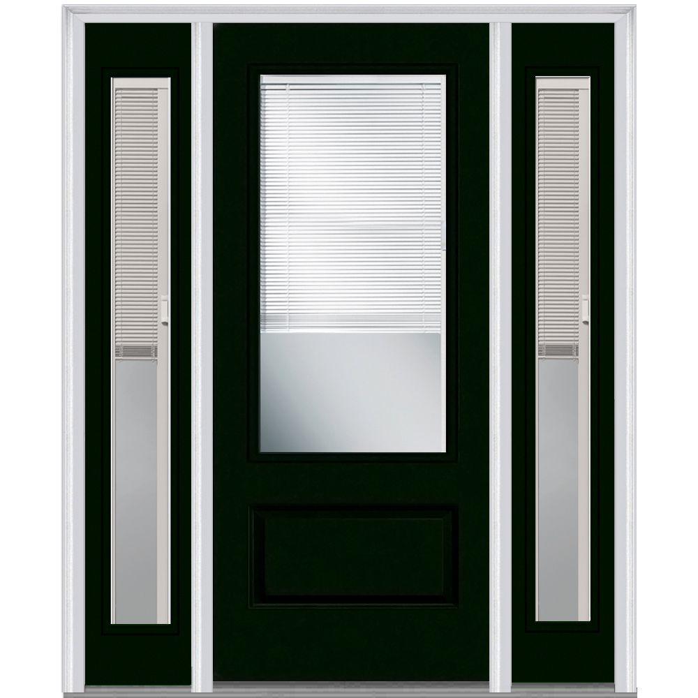 MMI Door 64 in. x 80 in. Internal Blinds LeftHand 3/4Lite Clear
