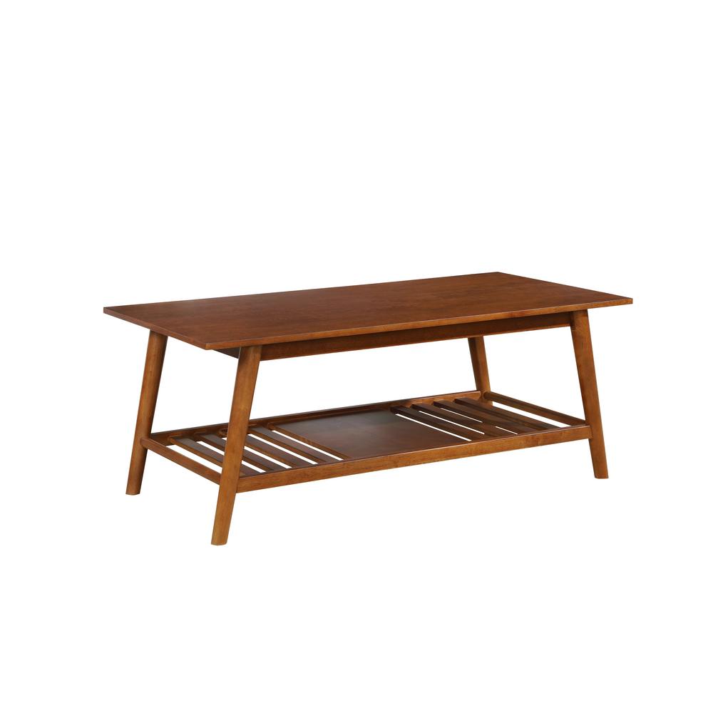Coffee Table Accent Tables Living Room Furniture The Home Depot Cannon Brown Finish Coffee Table