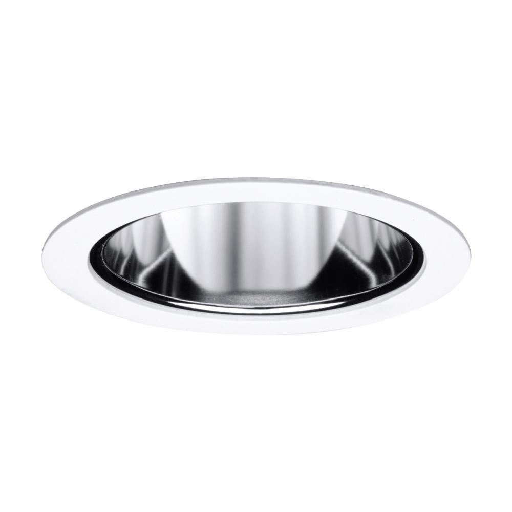Halo 4 in. Satin White Recessed Ceiling Light Cone Trim ...