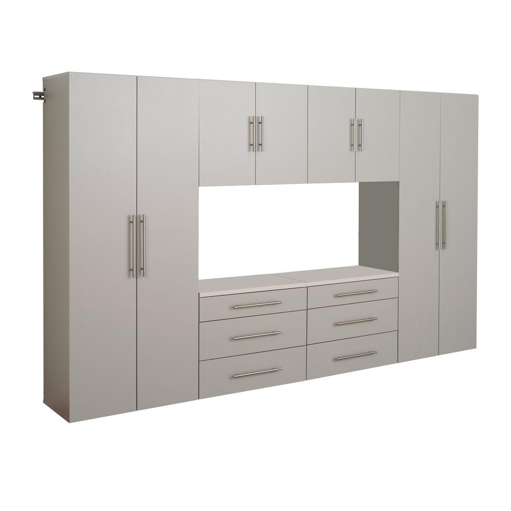 Prepac HangUps 72 In. H X 60 In. W Light Gray Wall Mounted Storage ...