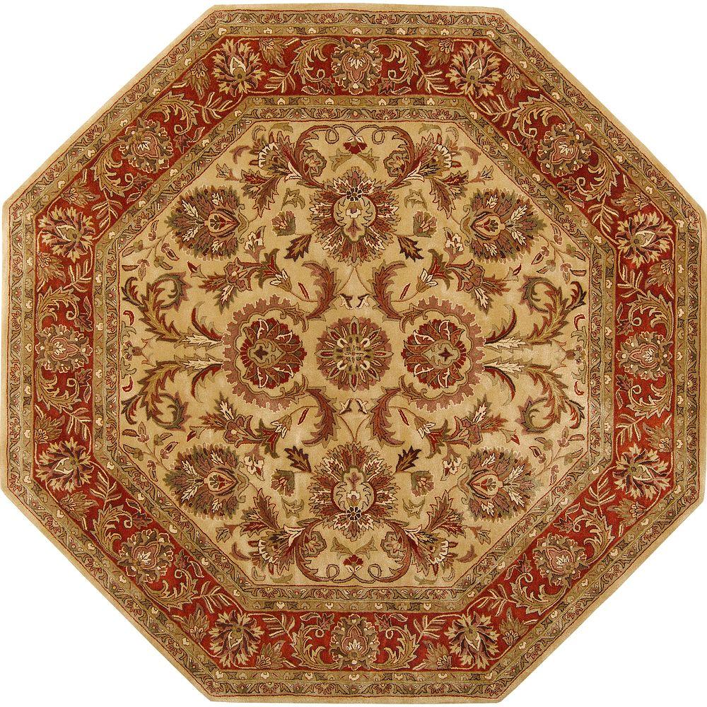 Artistic Weavers Alma Gold Semi Worsted New Zealand Wool 8 Ft Artistic Weavers Alma Gold Semi Worsted New Zealand Wool 8 Ft Octagon Area Rug