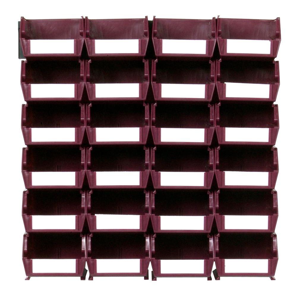 Triton Products LocBin Small Wall Storage Bin (24Piece) with 2Wall