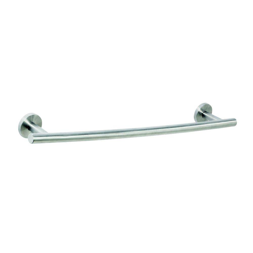 Stainless Steel Towel Bars Bathroom Hardware The Home Depot Arrondi 18 In Towel Bar