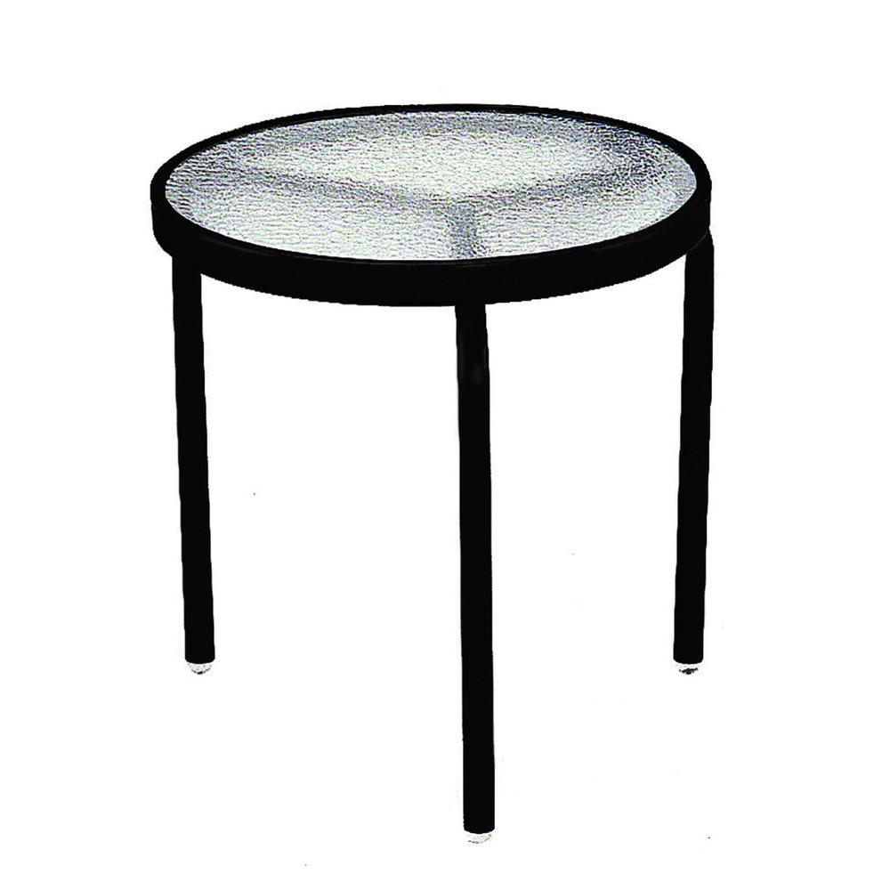 Tradewinds Patio Furniture Outdoors The Home Depot 18 In Black Acrylic Top Commercial Patio Side Table