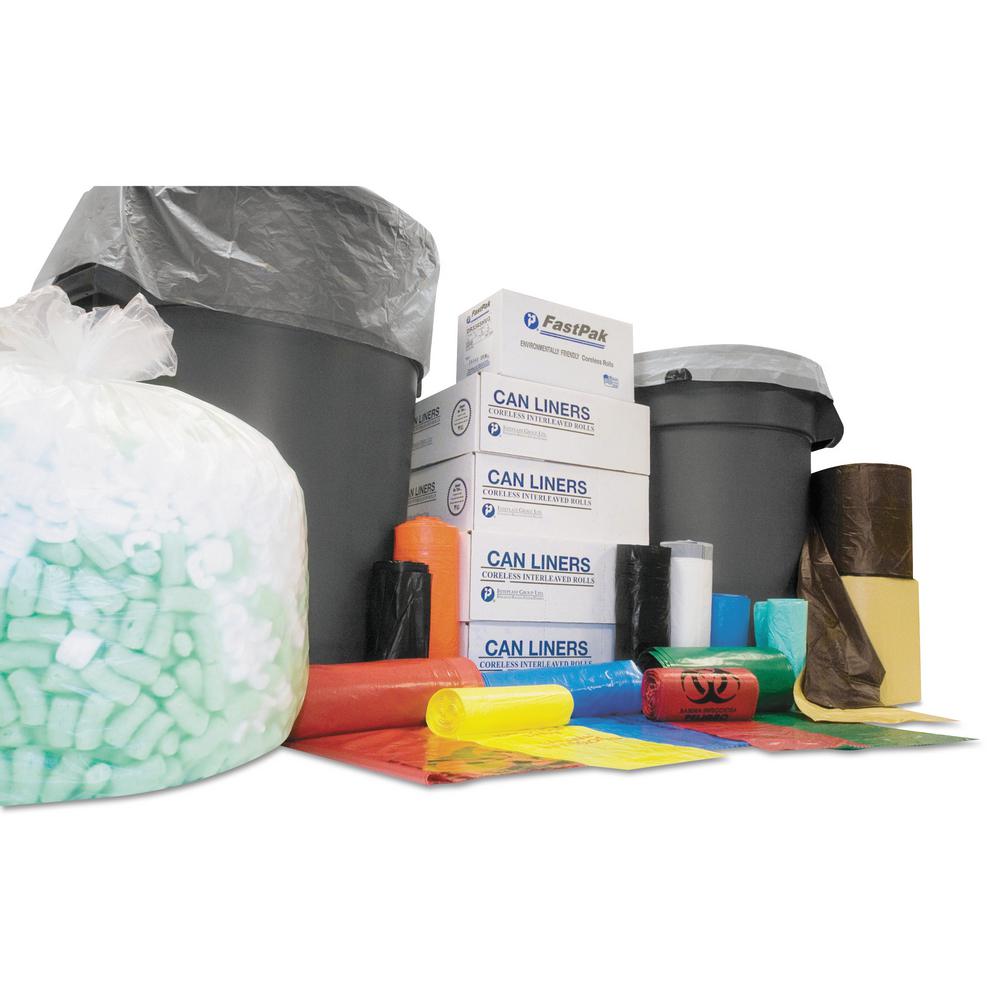 clear industrial trash bags