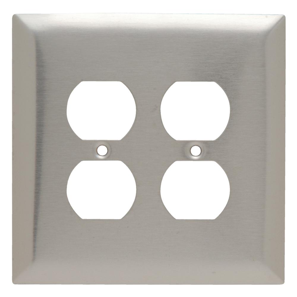 Legrand Pass & Seymour 302/304 S/S 2 Gang 2 Duplex Oversized Wall Plate