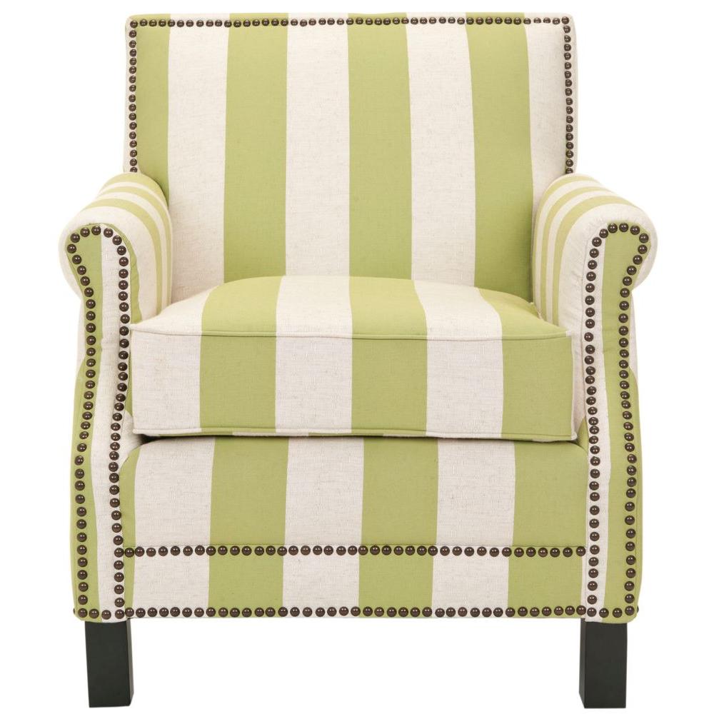 Safavieh Easton Green Cream Linen Club Arm Chair Mcr4572c The Safavieh Easton Green Cream Linen Club Arm Chair