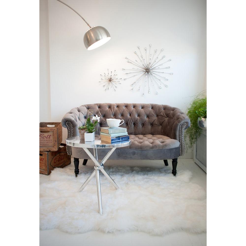 Tripar International, Inc. 31 in. Round Metal Silver Starburst Wall