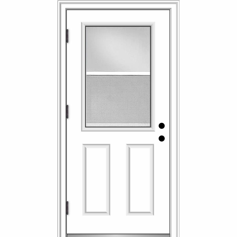 door fiberglass doors panel outswing hand right
