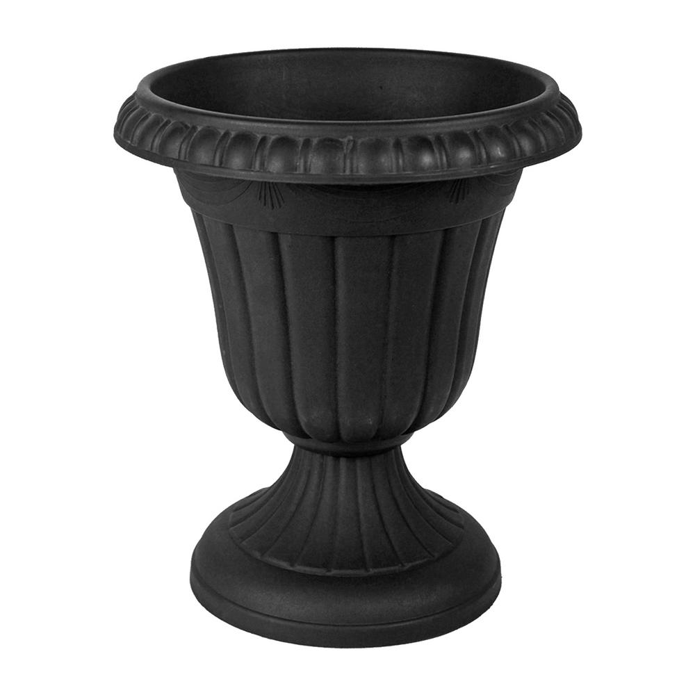 Traditional 13 In X 15 Black Plastic Urn