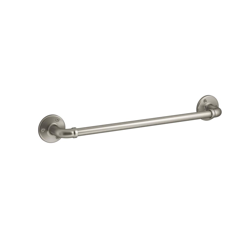 Towel Bars Bathroom Hardware The Home Depot Worth 18 In Towel Bar Brushed Nickel