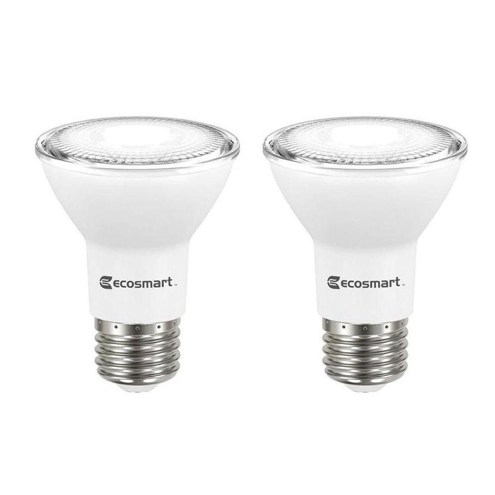 Ecosmart 50 Watt Equivalent Par20 Dimmable Led Light Bulb Daylight Ecosmart 50 Watt Equivalent Par20 Dimmable Led Light Bulb Daylight 2 Pack