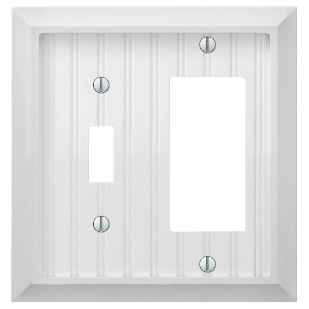 Cottage 1 Toggle 1 Decora Combination Wall Plate White279TRW The
