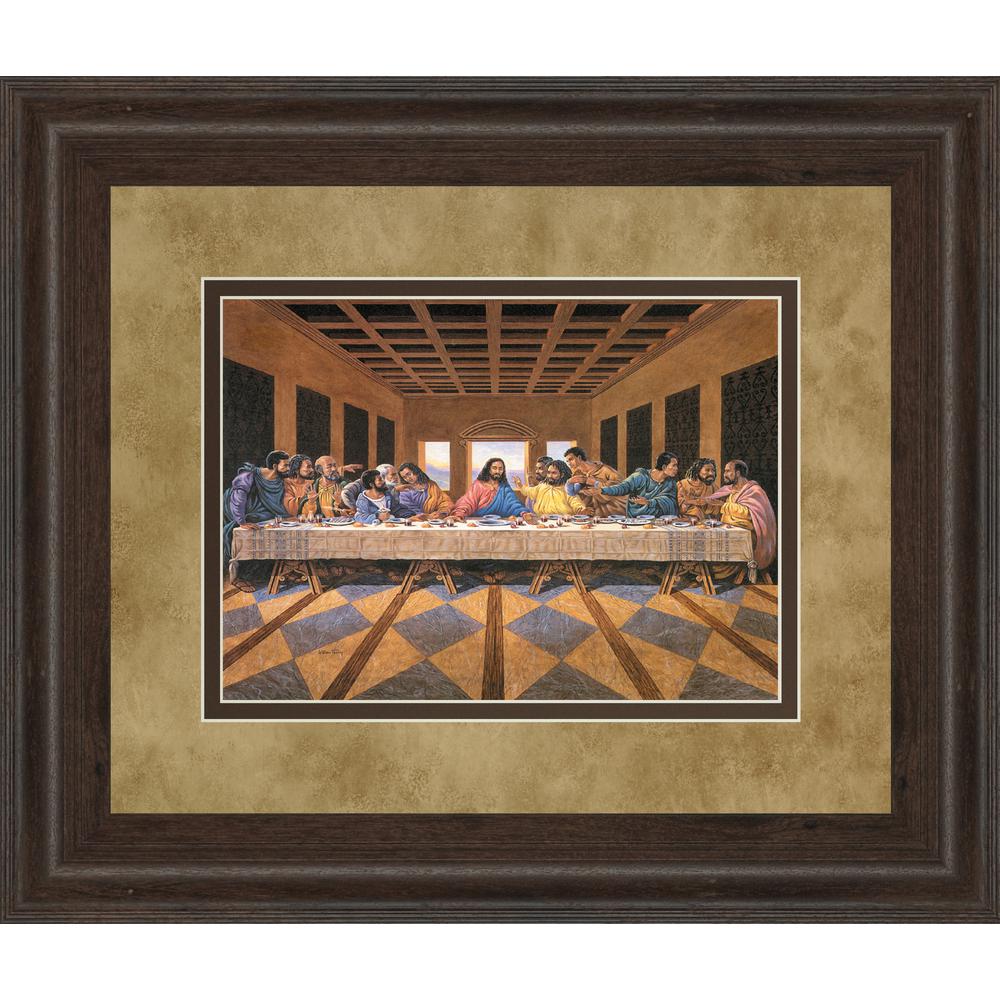 34 In X 40 Last Supper By Framed Printed Wall Art