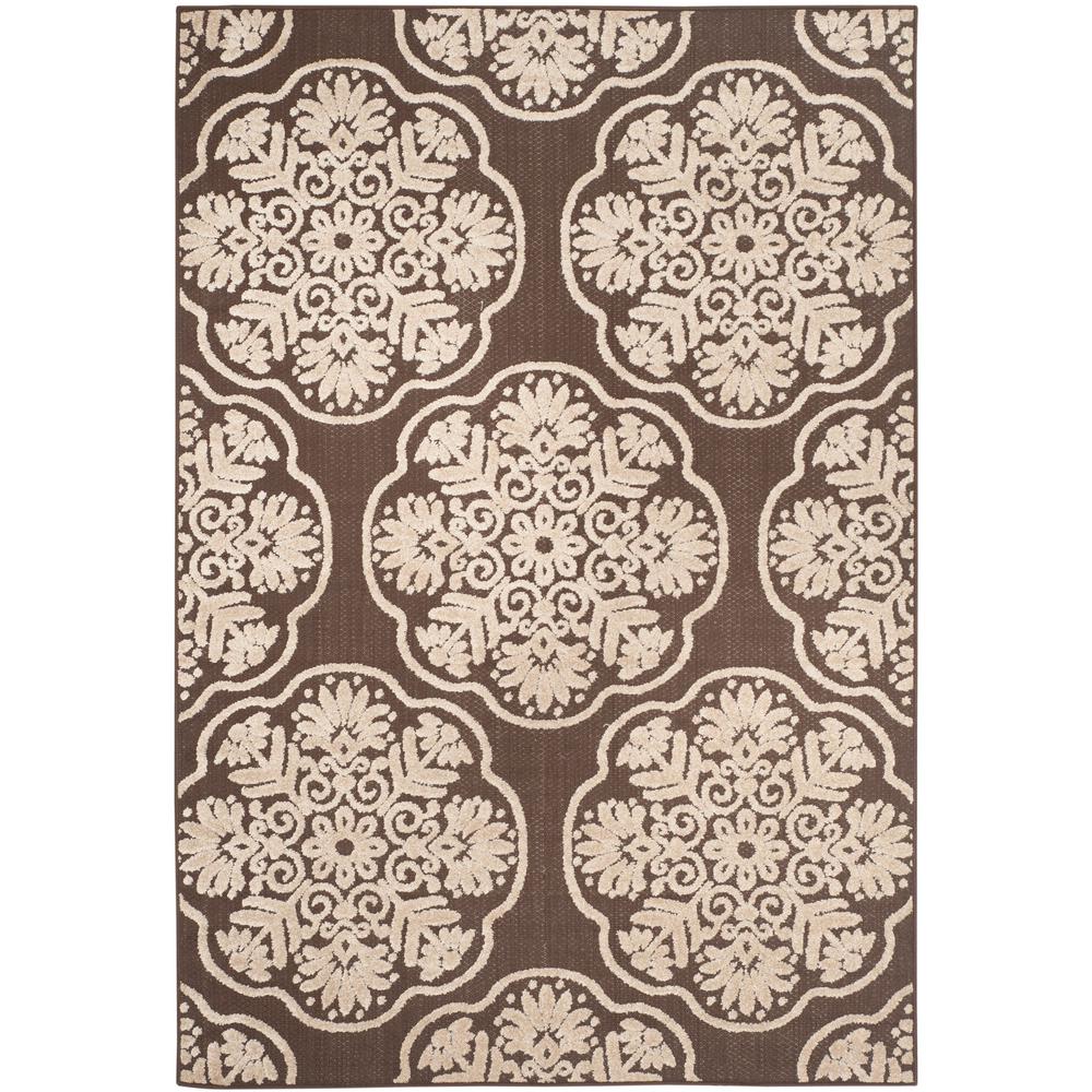 Safavieh Cottage Indoor Outdoor Brown Beige 7 Ft X 10 Area Rug