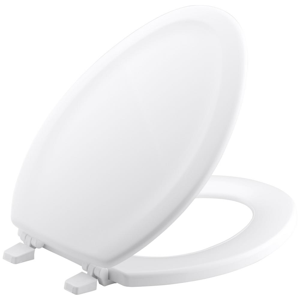 KOHLER Stonewood Elongated Closed Front Toilet Seat with QuickRelease