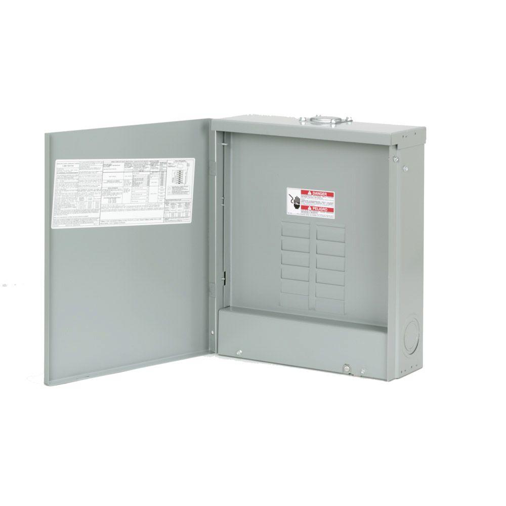 Load Center 125 Amp 12 Space 24 Circuit Indoor Main Lug Breaker Panel Eaton BR