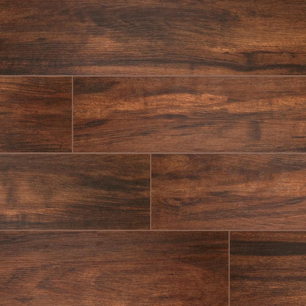 Msi Botanica Teak 6 In X 36 In Glazed Porcelain Floor And Wall