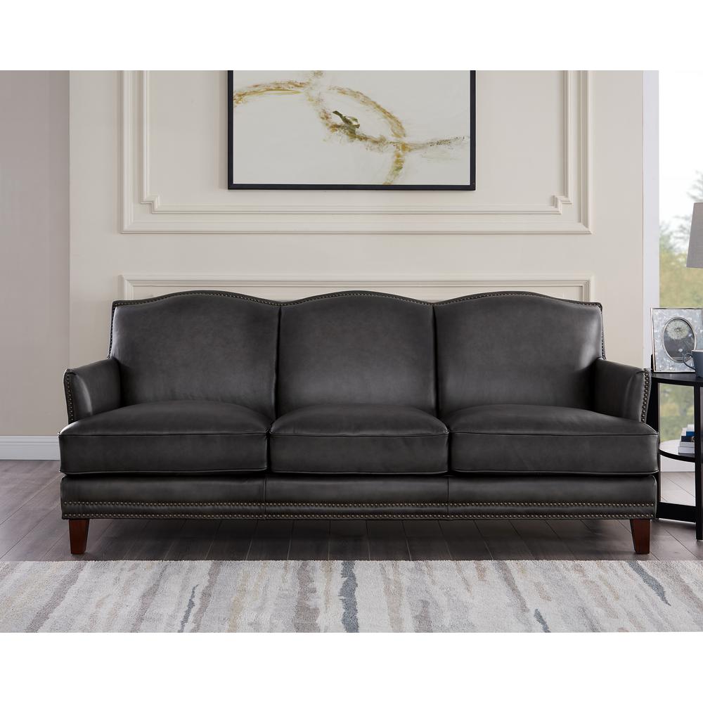 Hydeline Oxford 86 In Gray Leather 3 Seater Camelback Sofa With Removable Cushions 30 Gry The Home Depot Hydeline Oxford 86 In Gray Leather 3, Gray Leather Furniture