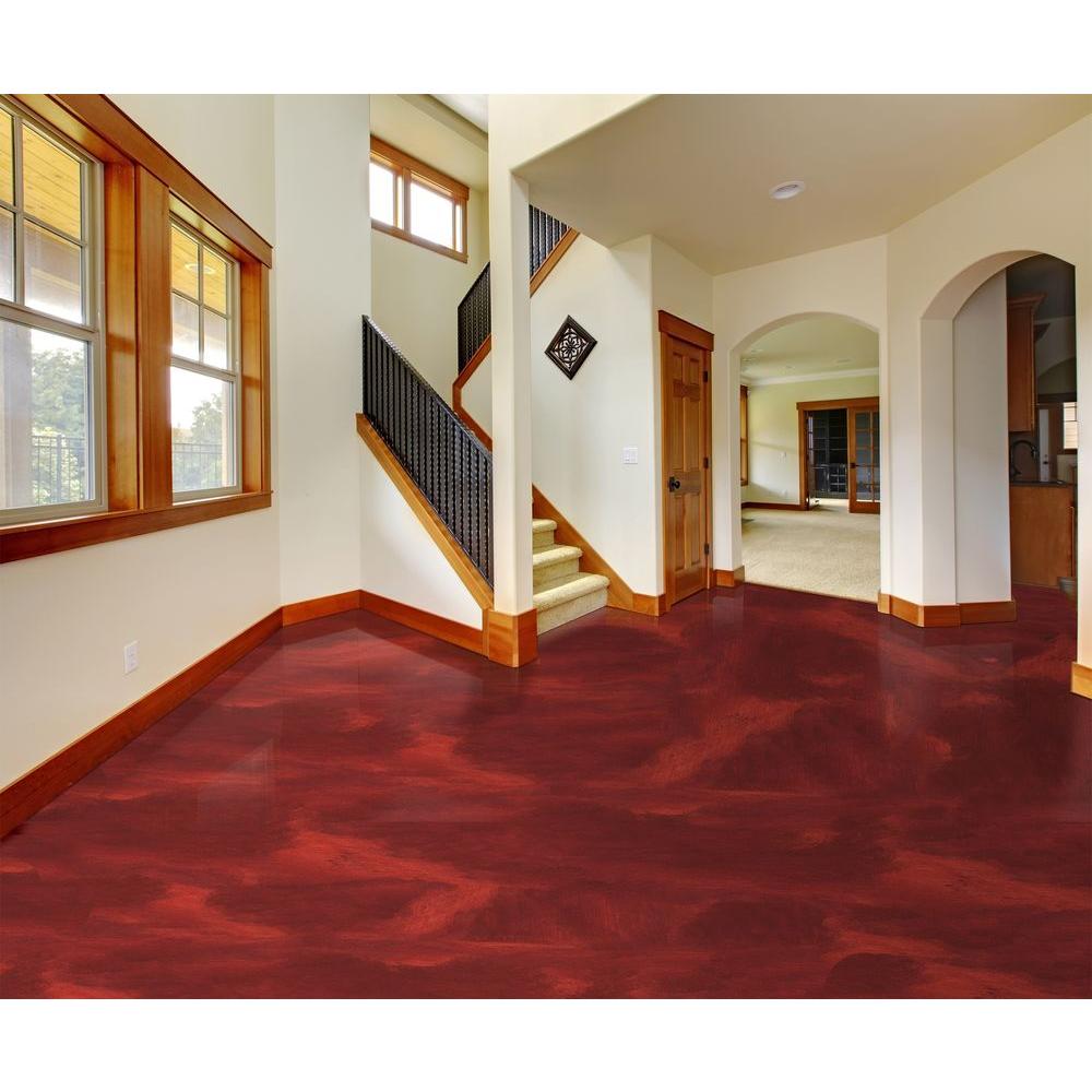 Rust Oleum Rocksolid 70 Oz Metallic Cherry Bomb Garage Floor Kit