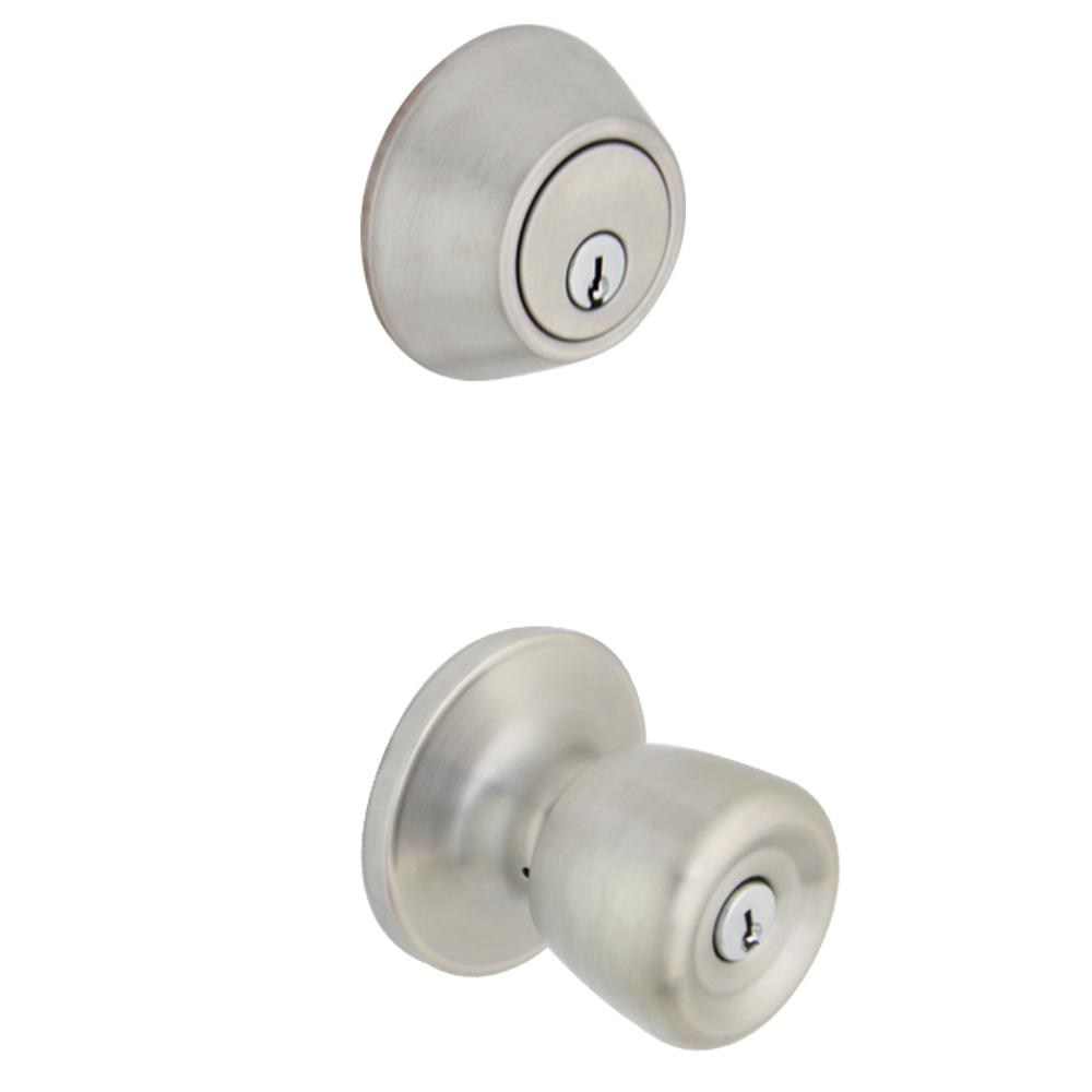 Bell Stainless Steel Keyed Entry Door Knob with Single Cylinder