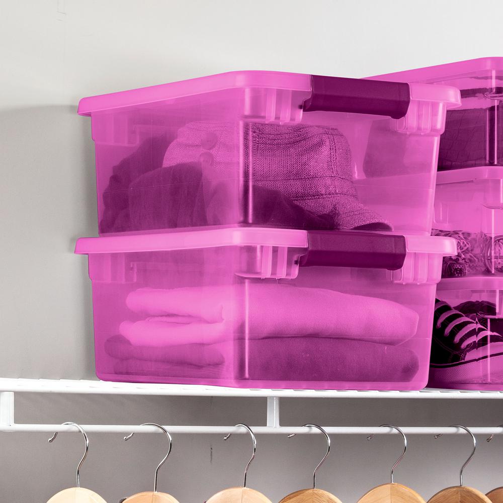 Sterilite Clearview Latch 15 Qt Plastic Storage Container Box