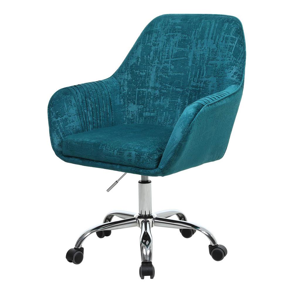 Boyel Living Green Velvet Swivel Office Desk Chair Modern