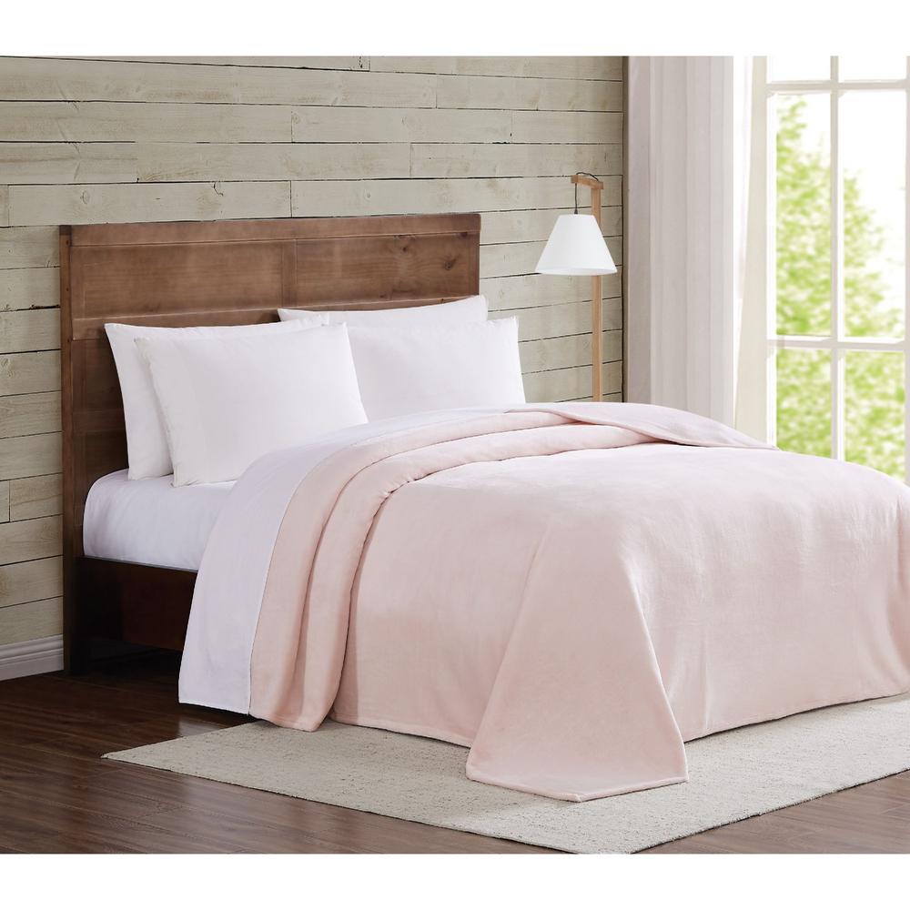 Truly Soft Blush Velvet Plush Full/Queen BlanketBK3167BSFQ4500 The