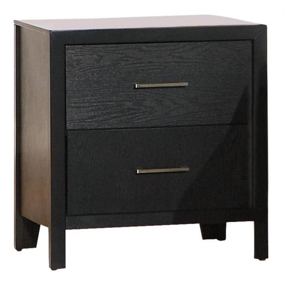 Coaster Grove 2 Drawer Black Nightstand 201652 The Home Depot