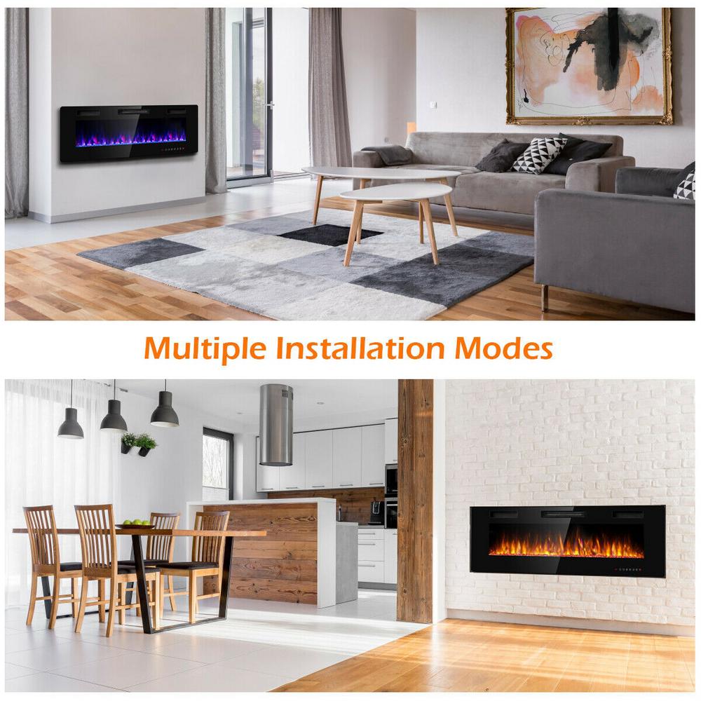 Boyel Living 50 In Recessed Ultra Thin Wall Mounted Heater Electric Fireplace Black Wf Ep24705 The Home Depot - Ultra Slim Wall Mounted Electric Fireplace Boyel Living 50 In Recessed Ultra Thin Wall Mounted Heater Electric Fireplace Black Wf Ep24705 The Home Depot - Ultra Slim Wall Mounted Electric Fireplace