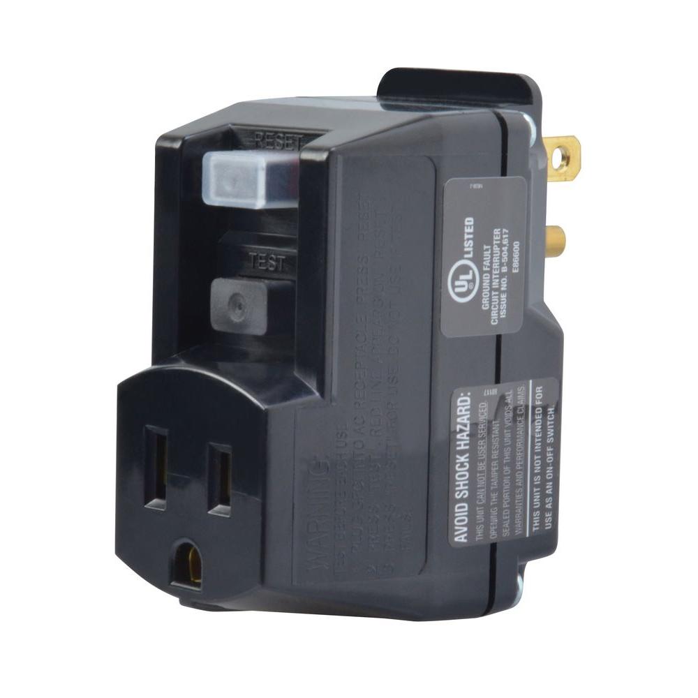 Yellow Jacket 1 Outlet Gfci Extension Cord Adapter 2762 The Home Depot Yellow Jacket 1 Outlet Gfci Extension Cord Adapter